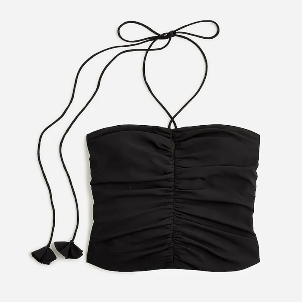 New Jcrew Sz 4 Collection Cropped Halter-Tie Top